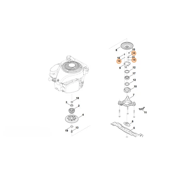 Stihl  Podkładka zabezpieczająca 6,4 9460 624 4028